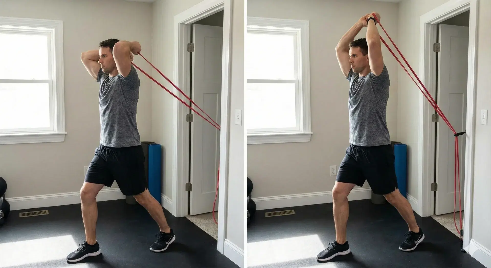 Elastic Band Overhead Tricep Extensions